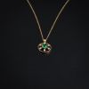 18K金镶嵌哥伦比亚天然祖母绿项链-红掌柜