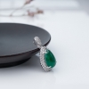 18K天然哥伦比亚祖母绿吊坠-红掌柜