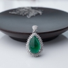 18K哥伦比亚鲜绿祖母绿吊坠-红掌柜