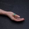 天然亮绿祖母绿戒指-红掌柜