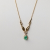 18K金镶钻天然祖母绿项链-红掌柜
