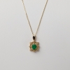 18K金镶钻天然祖母绿项链-红掌柜