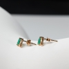 鲜绿祖母绿耳钉-红掌柜