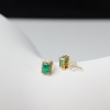 18K金镶钻祖母绿耳钉-红掌柜