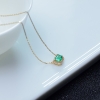 18K鲜绿祖母绿项链-红掌柜